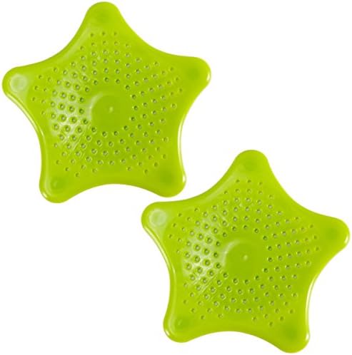 High Quality Sink Strainer Hair Catcher Stopper Drain Filter Trap Shower Bath Basin Plug Hole Silicone Catcher Floor Drain Cover For Bathroom Kitchen 15.5cm X 10.6cm 1sets of 2Pcs (Grass Green)
