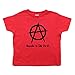 Anarchy in The Pre-K Punk Rock Kids Toddler Short Sleeve T-Shirt in Red, 4T