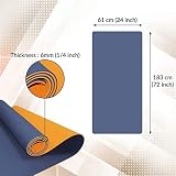 ComFy Mat Yoga Mat Non-Slip 183x61x6mm Navy Orange view 4