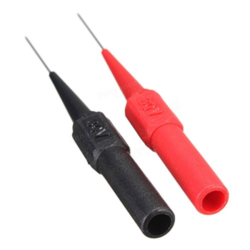 Pink Lizard Insulation Piercing Needle Non-destructive Multimeter Test Probes Red/Black
