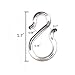 ZIOJOVK 24PCS 1.7Inch Clear Plastic Punch Bowl Cup S Hooks