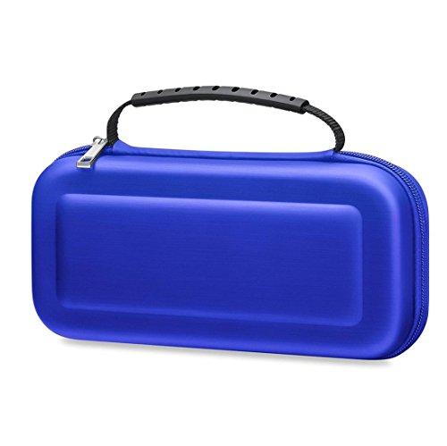 Coohole EVA Bag Pouch Travel EVA Stand Case For Nintendo Switch NS Accessories (Dark Blue)