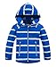 M2C Boys Girls Striped Windproof Fleece Lined Jackets Waterproof Outerwear with Hood