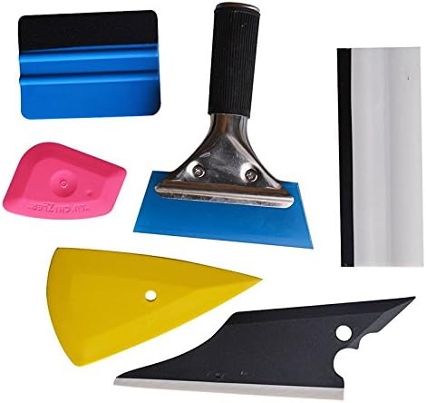 BIN BON - 6Pcs Vinyl Car Film Wrap Tool Kit Vinyl Tinting Tools 3M Squeegee 3D Carbon Fiber Foil Window Tint Tool Stickers Scrapers