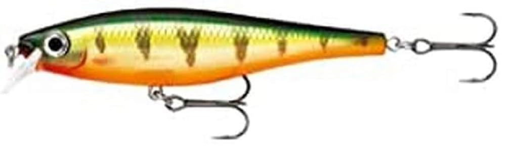 Rapala BX Minnow Lure with Two No. 4 Hooks, 0.9-1.5 m Swimming Depth, 10 cm Size, Legendary Perch
