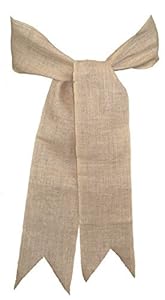 Image of Firefly Craft Rustic Burlap Chair Sashes, Set of 10 (108" X 7" Each)
