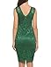 Acevog Women's Elegant Floral Sleeveless Lace Cocktail Evening Dress (X-Large, Green)