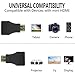 BENFEI Mini HDMI to HDMI, 3 Pack Gold Plated HDMI to Mini HDMI Adapter Compatible for Raspberry Pi, Camera, Camcorder, DSLR, Tablet, Video Card