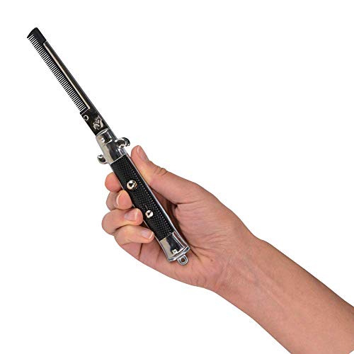 SwitchBlade Comb (Pack of 4) Stainless Steel Novelty Switch Folding