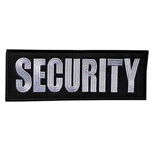 Embroidery Fabric Cloth Security Patch for Uniforms Vest and Tactical Clothing by uuKen Tactical Gear (Black and White, Regular 4"x1.4") - Thumbnail 4