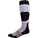 Snowboard Socks - Comfortable Warm Outdoor Socks for Skiing and Snowboarding - Warm Board Socks, Ski Socks for Men and Women (Black-White-Neon Pink, Small)