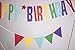 Happy Birthday Cake Topper Banner, Colorful Decorating Bunting for Birthday Decorations - Multicolor É