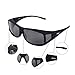 Yodo Solar Shield Fits-Over Sunglasses with Polarized, No Color, Size No Size