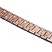 RainSo Mens Matt Gun Black Copper Double Row Magnetic Therapy Bracelets for Arthritis Wristband Adjustable (Matt Gun Black)