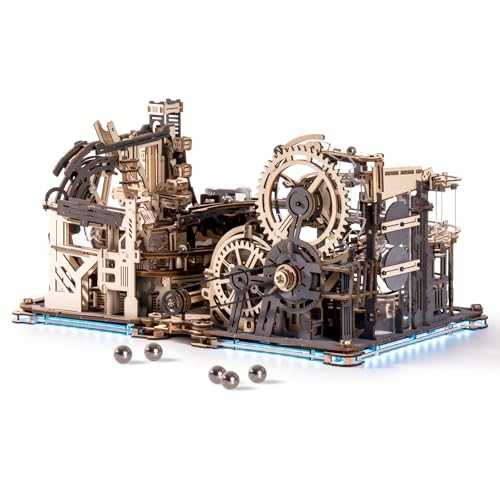 ROBOTIME LGC01+LGA01+LG01 3-in-1 3-in-1 Wooden Wooden Puzzle Model Building for Adults, LED Mechanical Model Gift Man, LGX02 (=LGC01+LGA01+LG01)
