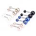 BODYA Lot of 10pc 14G Double Lustrous faux multi Pearl Ball belly Button Ring Body Piercing Jewelry