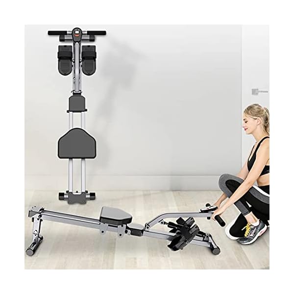 Rowing-Machine-Fitness-Cardio-Workout-with-Adjustable-Resistance-Double-Aluminum-Sliding-Rail-LCD-Monitor-Super-Silent-Fit-for-Home-Gym-Strength-Training Rowing Machine, Fitness Cardio Workout with Adjustable Resistance, Double Aluminum Sliding Rail, LCD Monitor, Super…