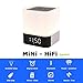 Wireless Bluetooth 4.0 Speaker Portable HIFI Stereo with Led Light Lamp and Alarm Clock, Hands-free Calls,Quality Sound, Touch Sensor, MP3 Player, Support SD TF Card, 3.5mm AUX Jack (White)