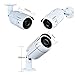 EVERSECU 1080P 2.0MP Coaxial Wired AHD/TVI/CVI/960H Bullet Analog Camera, 2MP Full HD Weatherproof CCTV Security Camera for Outdoor Surveillance, 3.6 mm Lens, Metal, White