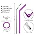 BIG Silicone Straws with Case and Collapsible Straw Dispenser: 6 Reusable Silicone Straws + 2 Stainless Steel Straws + 3 Straw Cleaning Brush | Yeti Straws | Smoothie Straws | Zero Waste