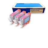 Inkjetcorner 3 Pack Photo Magenta Compatible Ink Cartridge for Canon CLI-8PM Canon Pixma iP6600D iP6700D MP960 MP970 Pro9000 Mark II