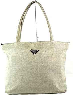 Amazon プラダ Prada メンズ 三角ロゴプレート キャンバス トート セミショルダーバッグ ライトグレー 3278r 中古 Prada プラダ ショルダーバッグ