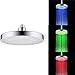 AnGeer Shower Head, LED Temperture Control Shower Head Steel Chrome Finished Wall Mount 8 inch Rainfall Round Showerhead