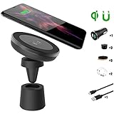 WYNK Magnetic Wireless Car ChargerAir Vent Magnetic Car Mount Phone Holder,Charging Compatible with iPhone Xs/XS Max/XR/X/8/8 Plus,Samsung Galaxy S9/S9 Plus/S8/S8+/Note 9/8 and All QI-Enabled Devices