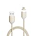 Netdot 2nd Generation Magnetic Braided USB Charging Cable for Samsung Galaxy S2 S3 S4 S6 , Note 2/3/4/5, LG G4 G3, Sony Xperia Z5 Premium/Compact etc (2 Pack Gold)