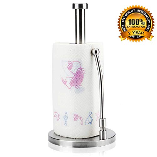 KKPOT Kitchen Standing Paper Towels Holder,Stainless Steel Countertop Rack for Tissue and Napkin in Roll - Thumbnail 7