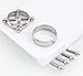 CRE-BILITY 1 Pair Multi-Functional Adjustable Surgical Steel Rings Shields Screw Body Piercing Circle Clamp (Multi Color)