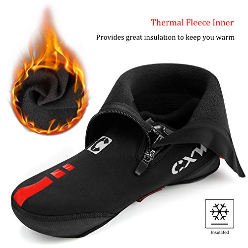 image for CXWXC Cycling Shoe Covers Neoprene Waterproof,Winter Thermal Warm Full