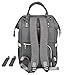 Baby Diaper Organizer Bag with Insulated Cup Holder Multi-Pocket Black, Gray, Medium
