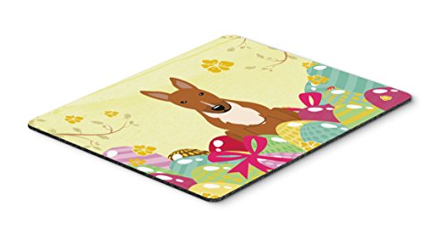 Caroline's Treasures BB6134MP Easter Eggs Bull Terrier Red Mouse Pad, Hot Pad o…