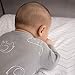 Luvberries 100% Organic Cotton Crib Sheets (Set of 2) for The Baby Bjorn Travel Crib, Baby and Toddler, Fitted Crib Sheets, for Boys & Girls (Grey and White)