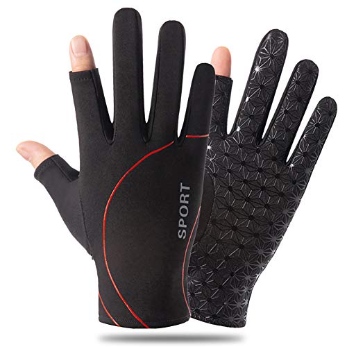 LETSVDO Angelhandschuhe Winter Reiten 2 Finger rutschfeste Handschuhe für Damen Herren Fotografie Bootfahren Segeln…