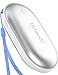 Letouch Rechargeable Hand Warmer 5200mAh Power Bank, Portable USB Electric Hand Warmers Double-Sided Heating Mobile External Battery Charger Best Gift in Winter for Women,Man (Silver)