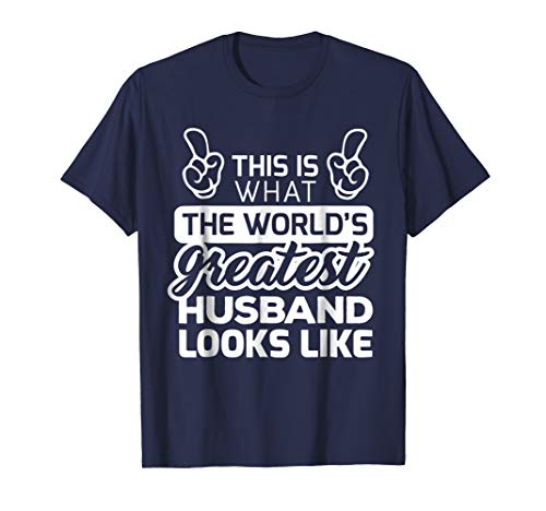 Mens World's Greatest Husband Best Husband Ever T-Shirt XL Navy