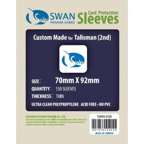 Swan Card Sleeves (70x92mm) - 150 Pack, Thin Sleeves - Talisman 2nd Edition