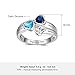 Ashleymade Personalized Mothers Rings with 3 Simulated Birthstones for Mom Family Name Rings for Grandmother Mother's Day Rings (Silver 4, 8)