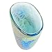 Luxury Lane Hand Blown Blue Abstract Art Glass Vase 7