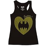 Bioworld Batman Heart Logo Juniors Tank Top - Black (Medium)