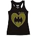 Bioworld Batman Heart Logo Juniors Tank Top - Black (Medium)