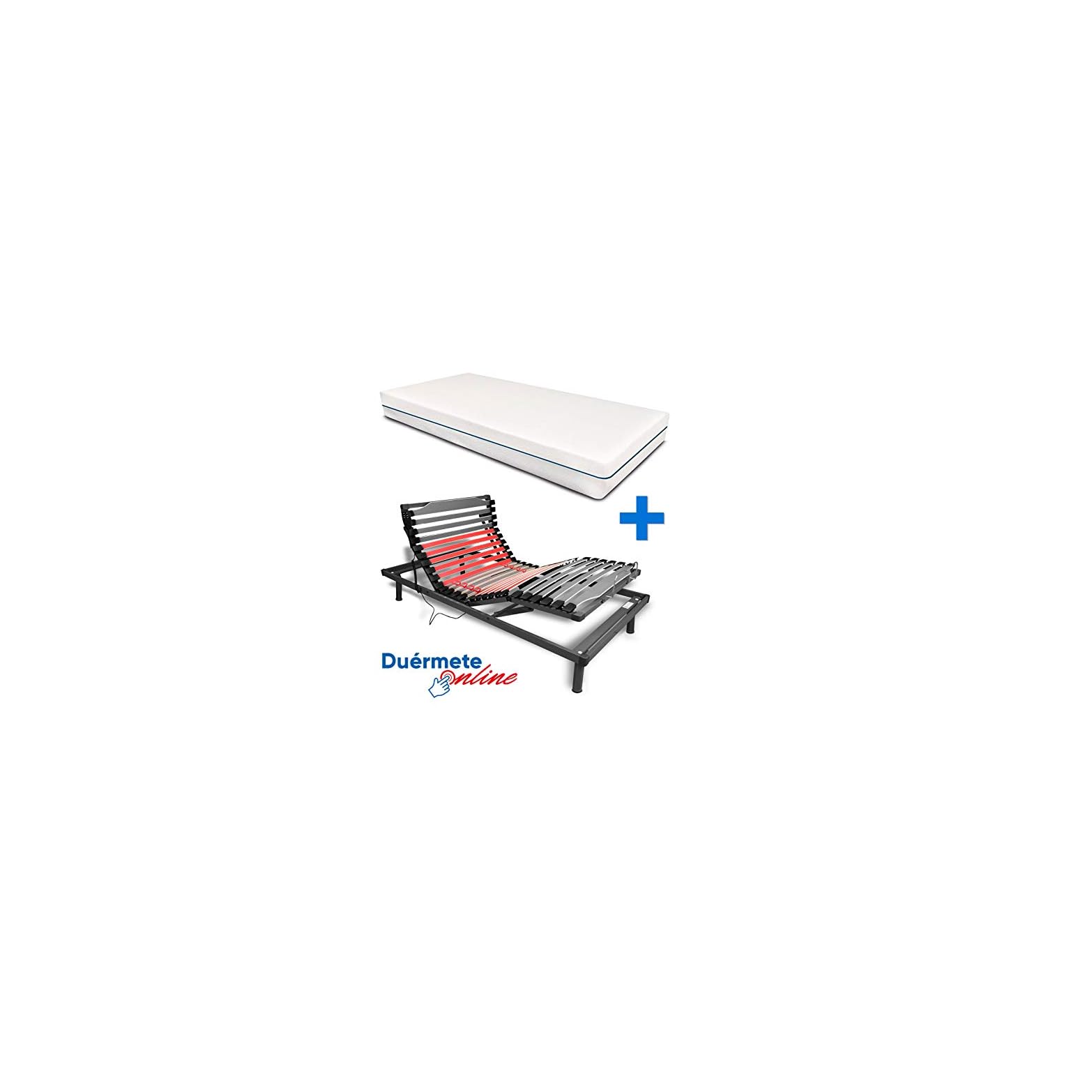 DUÉRMETE ONLINE Materasso Viscoelastico Lite Reversibile Solido E Confortevole Lato Inverno Estate Rojo 40989448