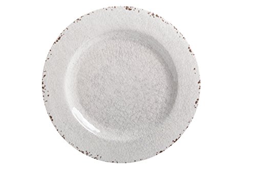 Gibson Studio 12 Piece Mauna Melamine Dinnerware Set, Ice Rustic