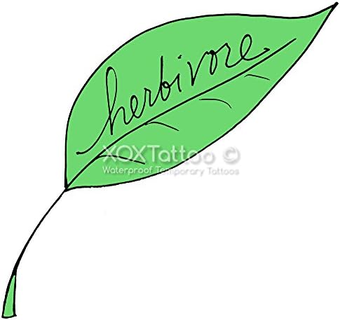 Herbivore Set of 4 Temporary Tattoos (Lasts 3 to 4 days)