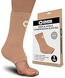Ankle Brace Compression Sleeve for Men & Women (1 Pair) - BEST Ankle Support Foot Braces for Pain Relief, Injury Recovery, Swelling, Sprain, Achilles Tendon Support, Heel Spur, Plantar Fasciitis Socks