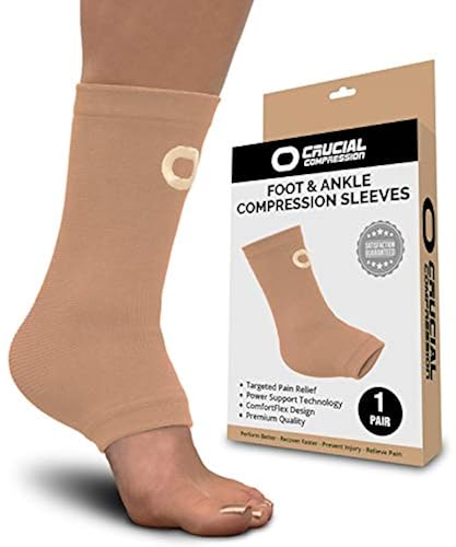Ankle Brace Compression Support Sleeve (1 Pair) BEST Ankle
