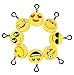 Ivenf Pack of 8 Mini 5cm/2" Emoji Keychain Cushion Pillows Set