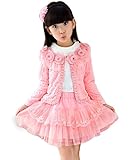 Baby Big Girls 3 Piece Set Cardigan Shirts TuTu Dress Outfit Clothes
